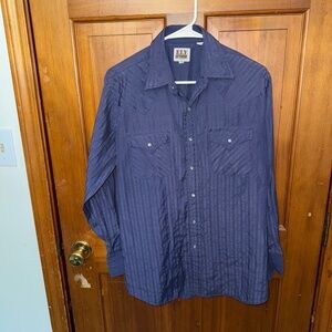 Ely Cattleman Purple Western Snap Shirt